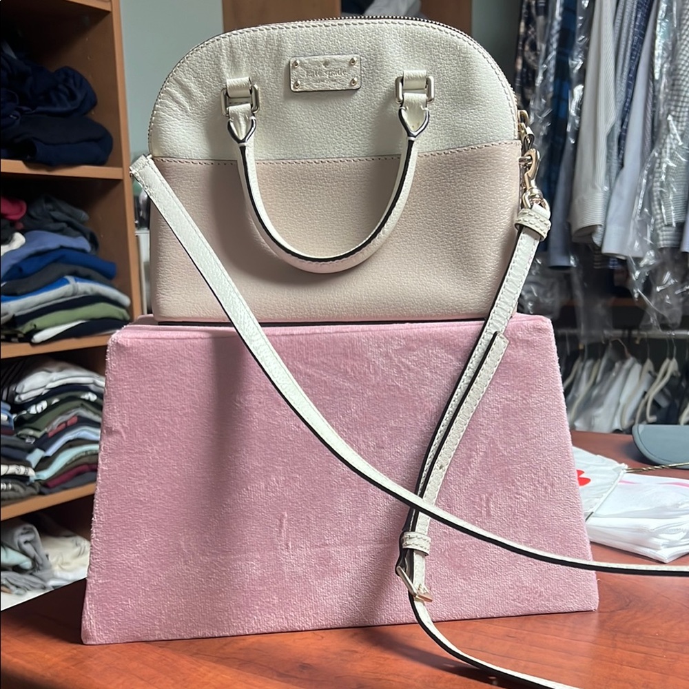 Kate Spade Beige and Cream Crossbody Bag
